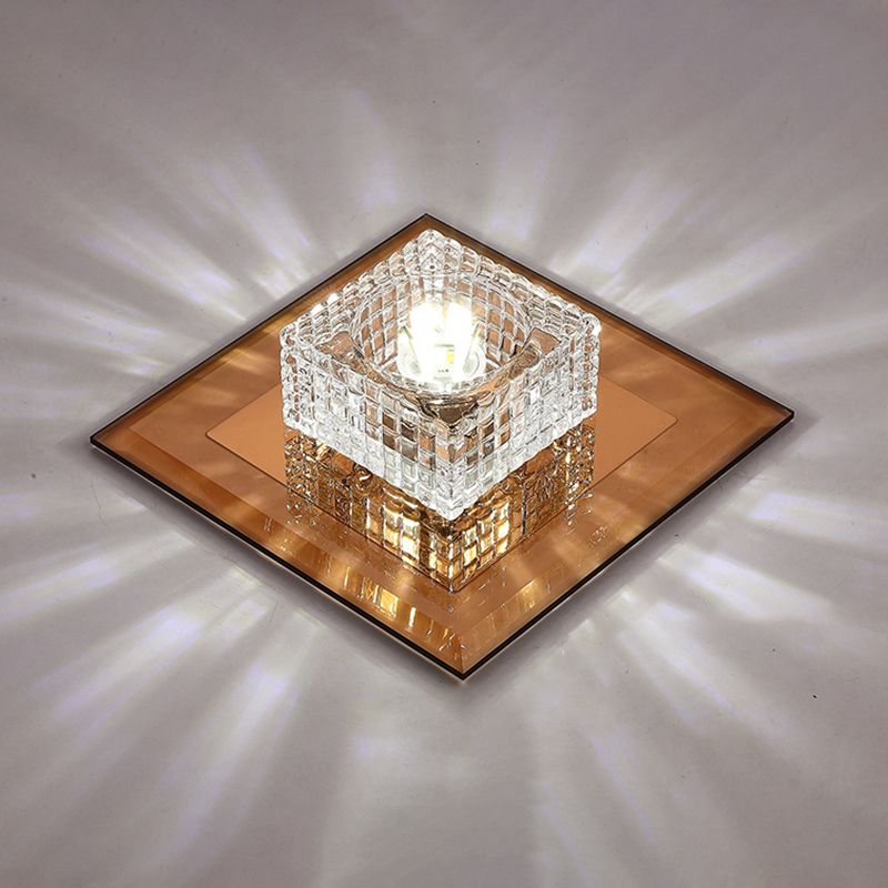 Lampada da soffitto geometrica per montaggio a incasso Plafoniera moderna per montaggio a incasso con foro da 3 '' dia