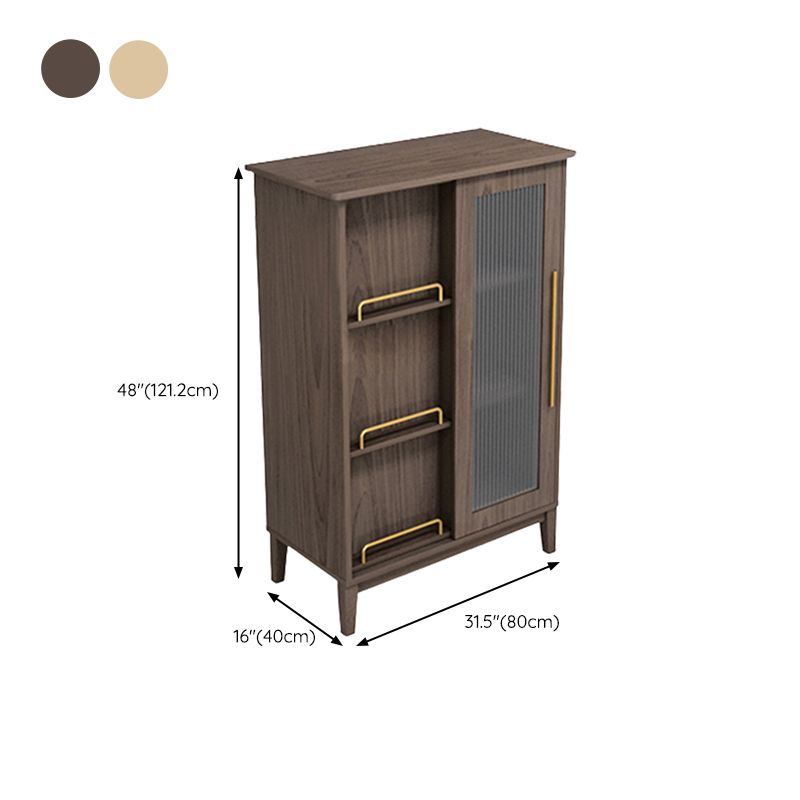 Glam Antique Finish Shelf Bookcase Standard Book Shelf with Shelves