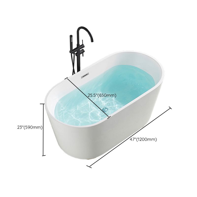 Contemporary Soaking Freestanding Bathtub Acrylic Bathtub without Faucet Holes