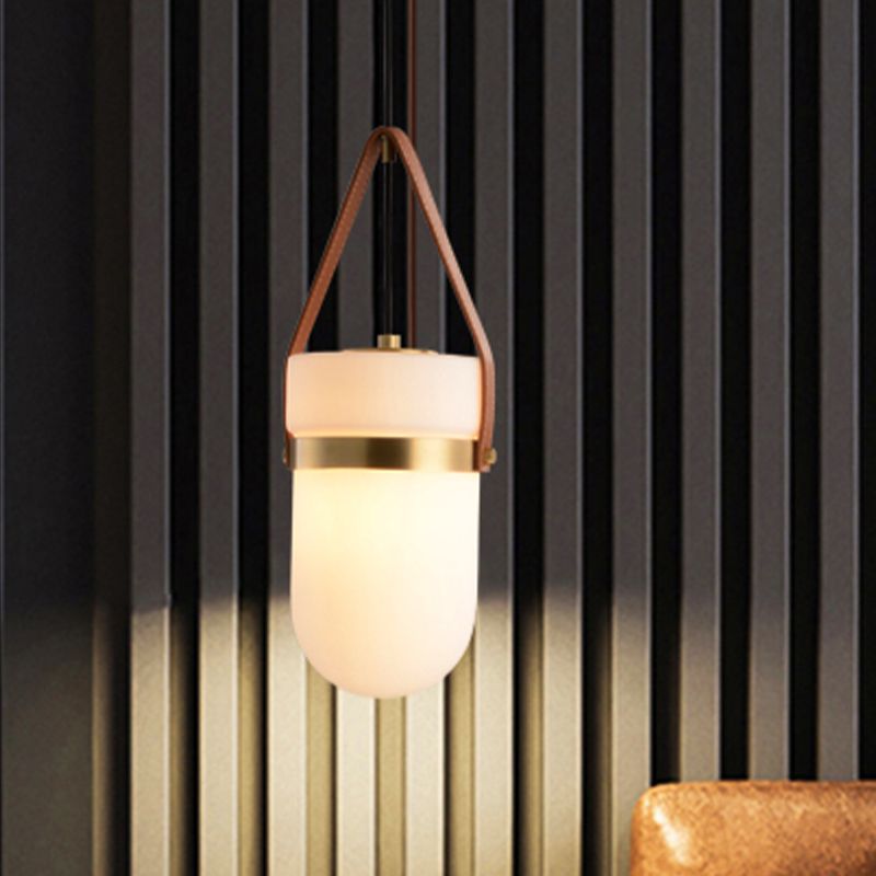 Lámpara colgante de cilindro Class blanco contemporáneo 1 cabezal dormitorio colgante de techo accesorio