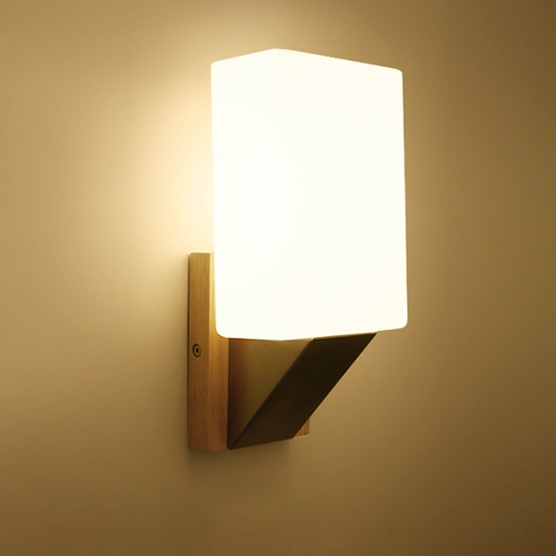 Wandleuchter japanischer minimalistischer Stil Glas 1 leichte Leuchten für Wohnzimmer Schlafzimmer