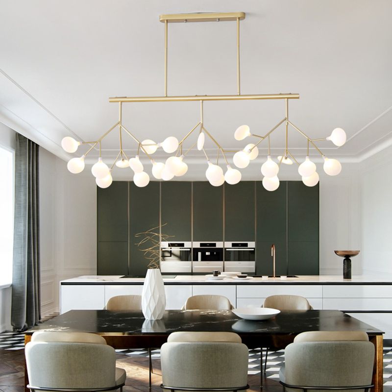 Modern Style Firefly Island Pendant Simple 27 Lights Island Light for Dining Room