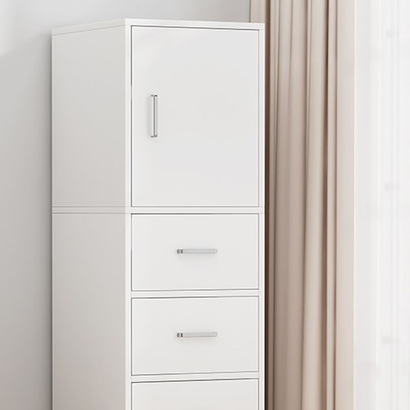 Modern Rectangle Chest Bar Pulls Storage Cabinet with Drawer