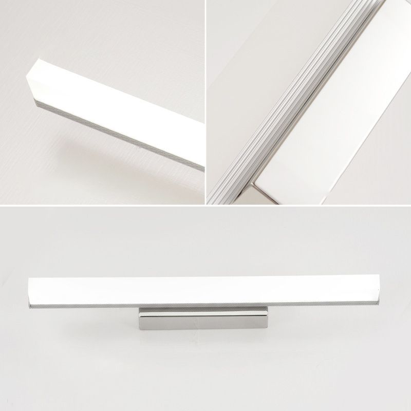 Adjustable Light Modern Minimalism Bathroom Vanity Light Linear LED Acrylic Vanity Lights in Chrome