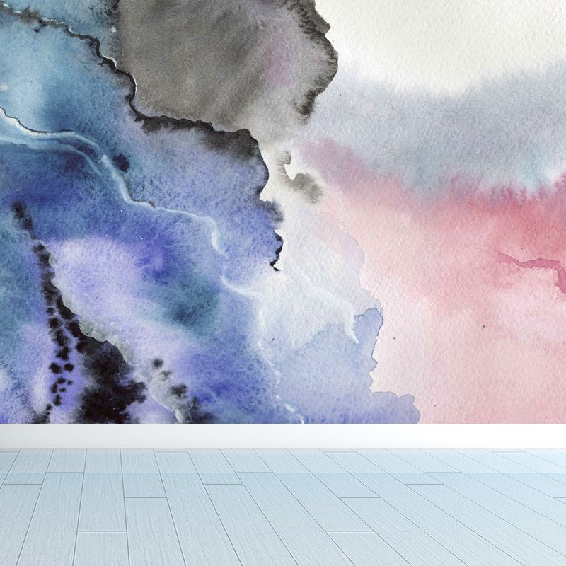 Soft Color Graphic Mural Wallpaper Abstract Modern Stain-Proof Wall Covering for Kitchen