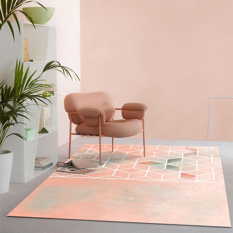 Blackish Green Modern Rug Polyester Color Block Rug Non-Slip Backing Rug for Home Decor