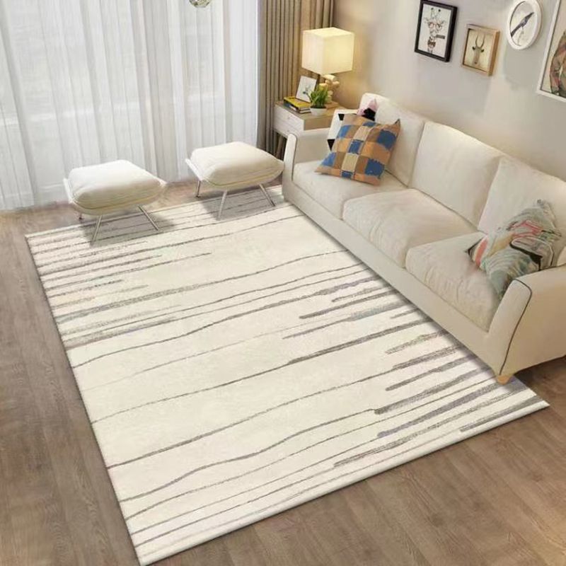 Brown Modern Rug Polyester Pattern Rug Washable Indoor Rug for Drawing Room