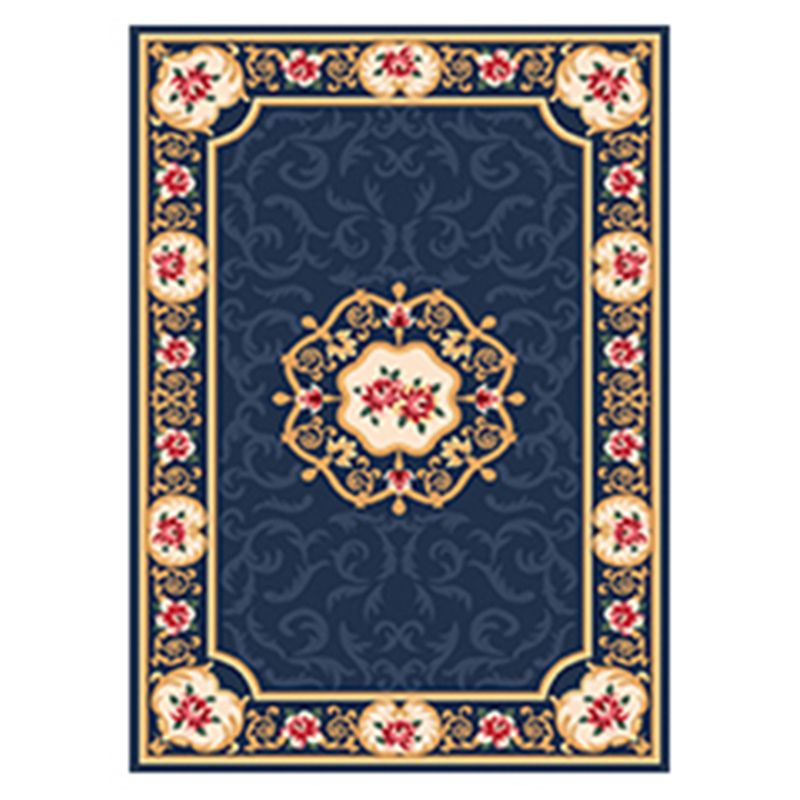 Mehrfarbiger Luxus-Innenteppich aus Polyester mit Blumenmuster, pflegeleichter Teppich für die Heimdekoration