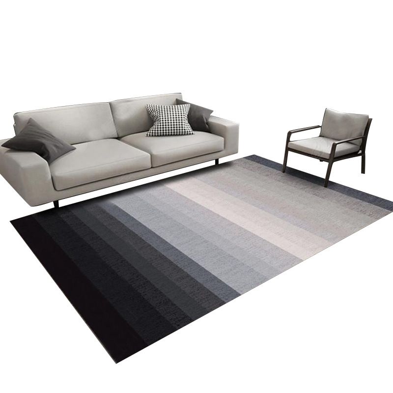 Minimalist Carpet Ombre Pattern Indoor Rug Polyester Stain Resistant Living Room Area Rug