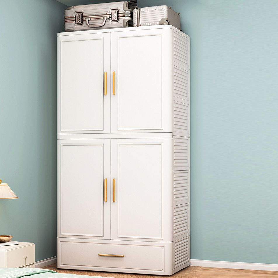 Plastic Matte Finish Storage Cabinet Contemporary Hinged Door Cabinet