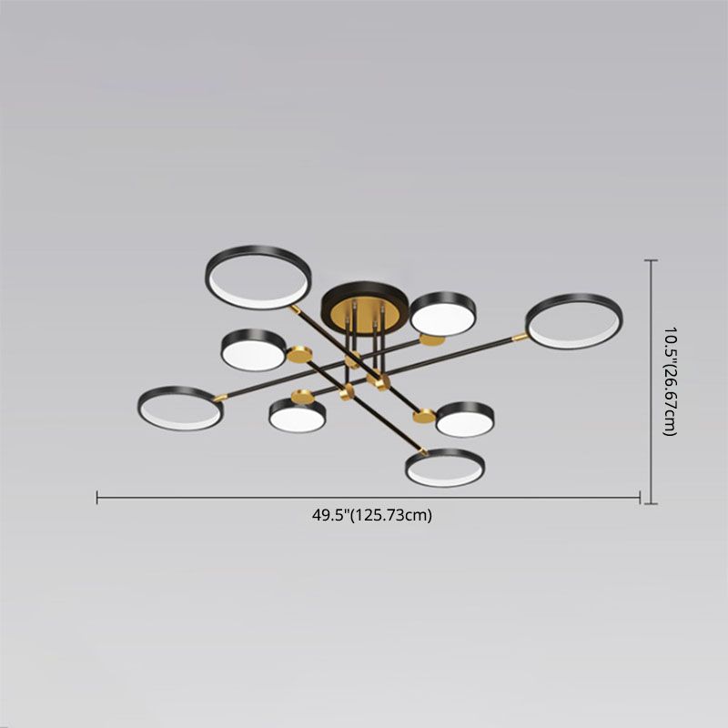 Moderne LED-inbouwlamp Metalen Starburst-plafondmontagelamp voor woonkamer