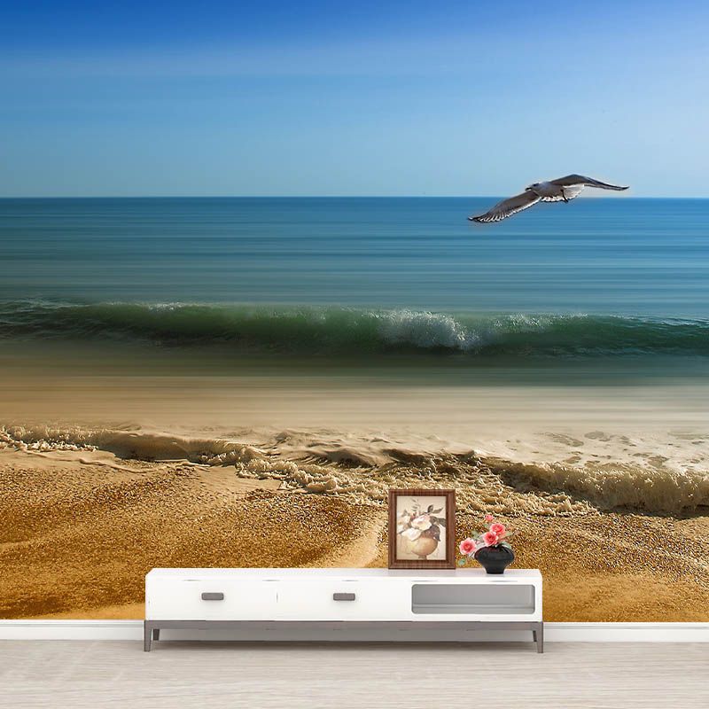 Photography Mildew Resistant Environmental Wall Mural Sea Printed Tropical