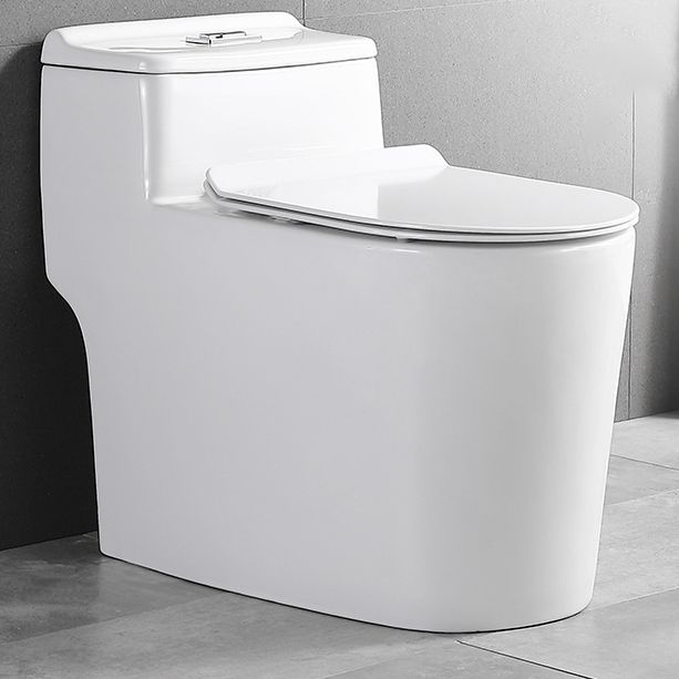 Traditional 1-Piece Toilet Bowl White Urine Toilet with Seat for Bathroom