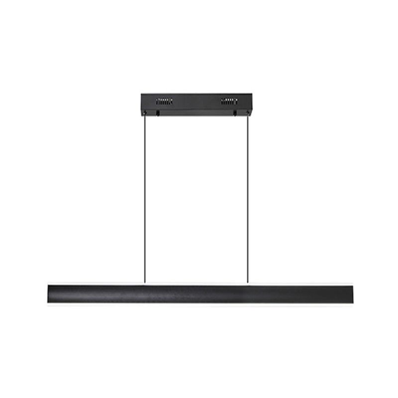 Metal Linear Chandelier Light Fixture Simple LED Island Pendant for Dining Room