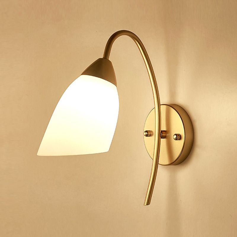 Modern Style Wall Light Glass 1 Light Sconces for Living Room