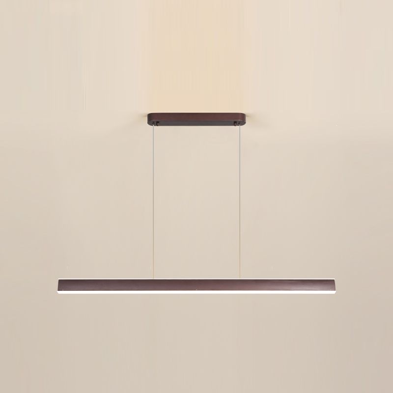 Rechteck Island Leuchte Einfache LED -Restaurant Hängende Lampe mit Acrylschatten