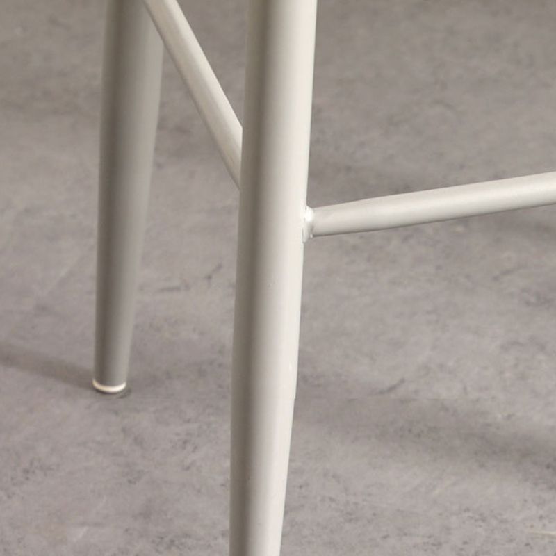 Taburete de bar de estilo escandinavo con patas de metal, taburete cuadrado para mostrador de cocina y bar