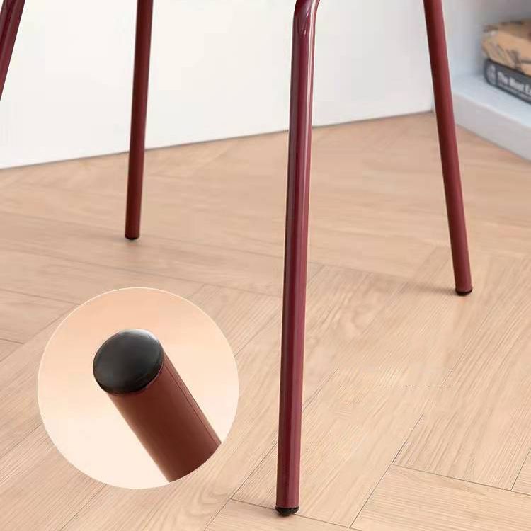 Sedia da pranzo contemporanea sedie laterali senza braccio con gambe di metallo per cucina