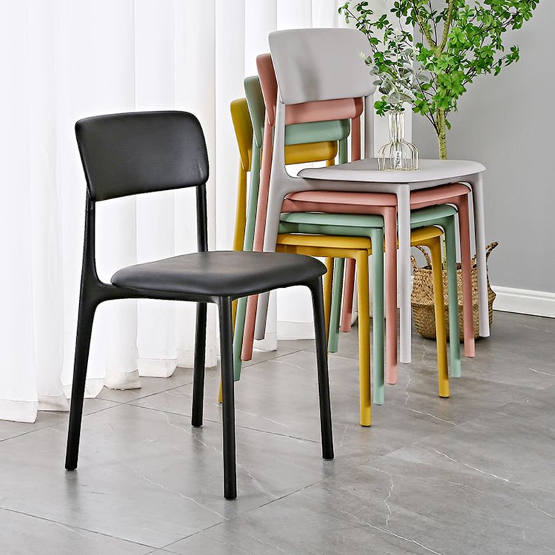 Plastic Modern Contemporary Kitchen Chair Armless Open Back Dining Room Chair
