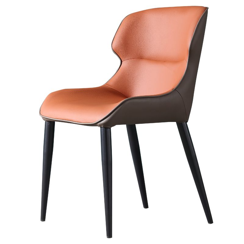 Contemporary Side Chair Set Faux Leather Side Chairs for Kitchen
