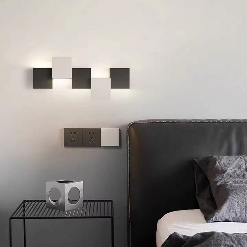 Modern 2/3/5-Light White/Black Wall Mounted Sconce Metal Wall Light