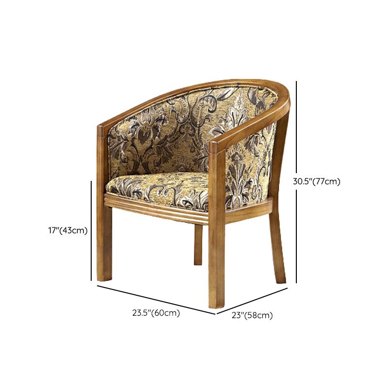 Modern Simple Arm Chair Wooden Frame Arm Dining Chair for Dining Room