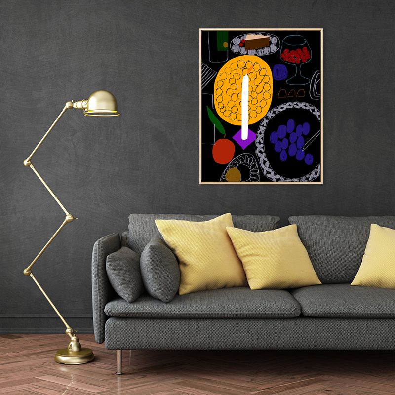 Toile imprimée de Style nordique, couleur Pastel, aliments et boissons, décor artistique mural pour la cuisine
