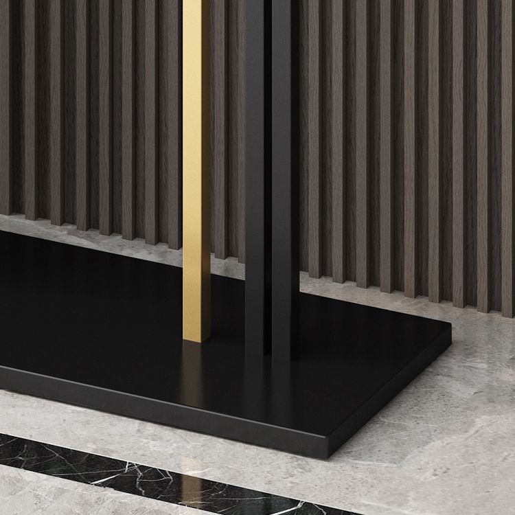 Modern Stone Console Table 1 Shelf 31.5" Tall End Table for Hall