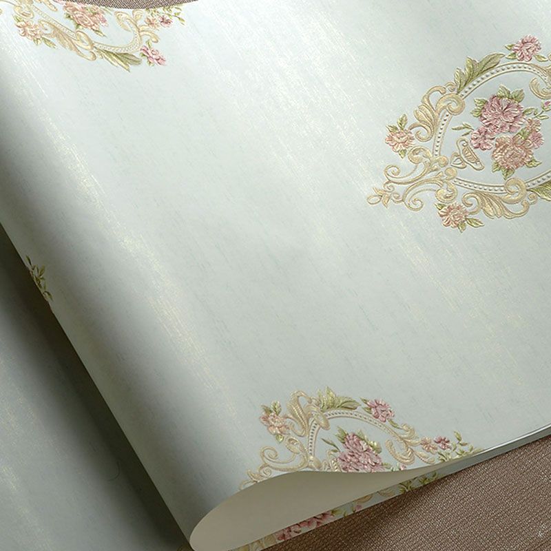 Pastel Color Blossoms Wallpaper Roll Moisture-Resistant Wall Decor for Living Room, 57.1 sq ft.