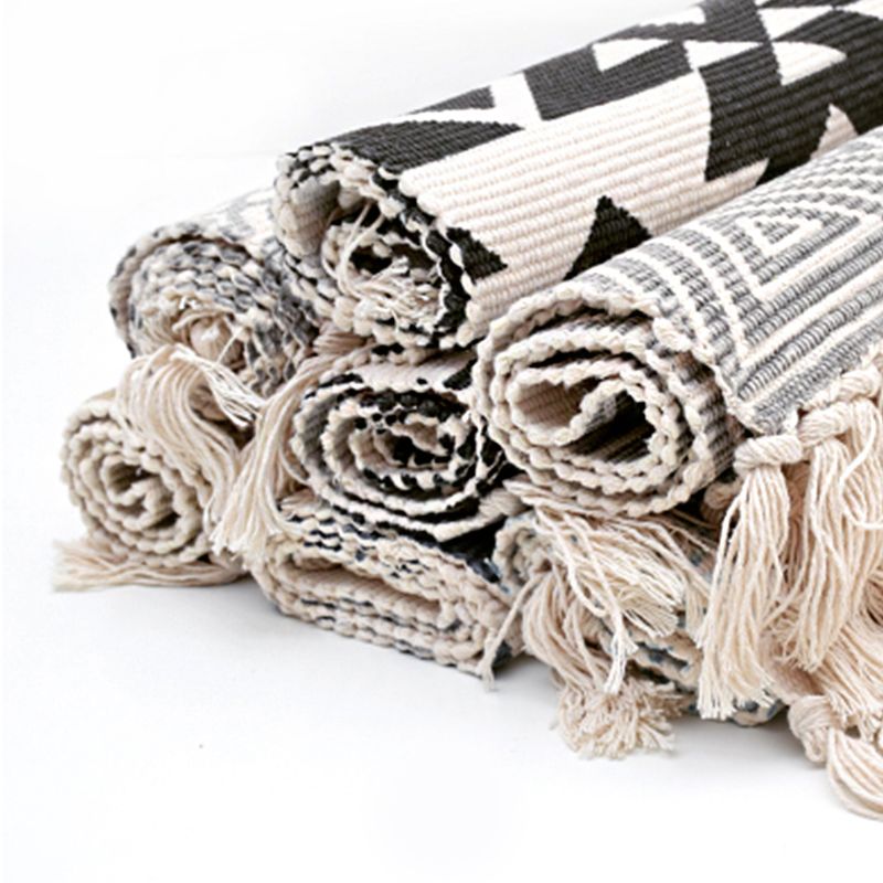 Lässiger böhmischer Teppich mehrfarbiger geometrischer Teppich -Haustier -Teppich für tolles Zimmer