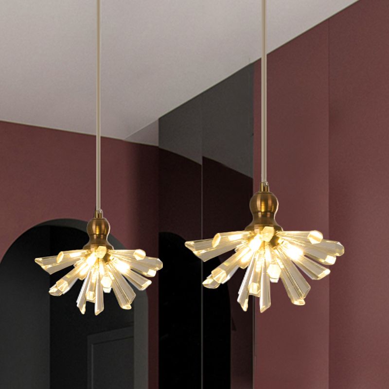 Glass Crystal Glass Crystal Sputnik Multipant Modern 3/6 Heads Sospension Lighting Freet in oro