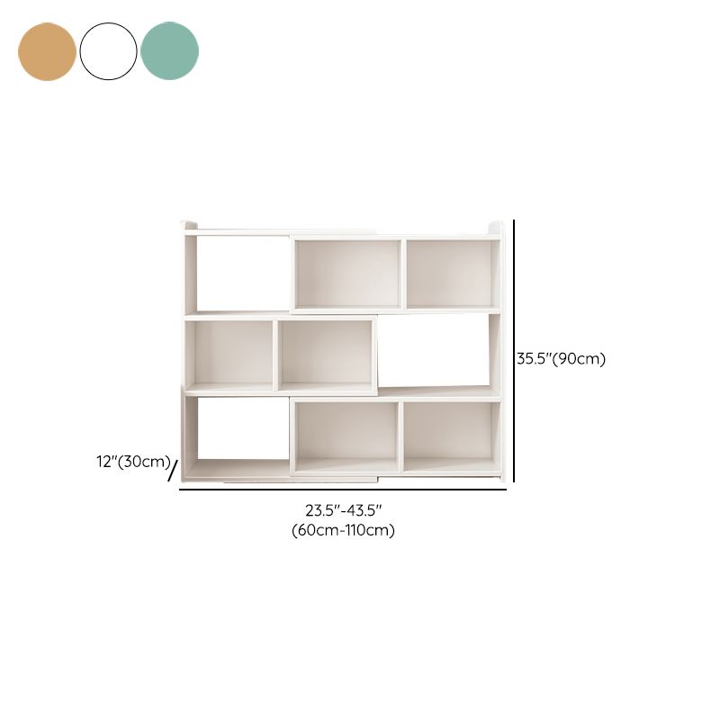 Engineered Wood Standard Bookshelf Contemporary Closed Back with Shelves