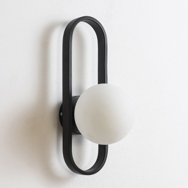 Modernist Wall Sconce Globe Glass Sconce Lighting for Bedroom