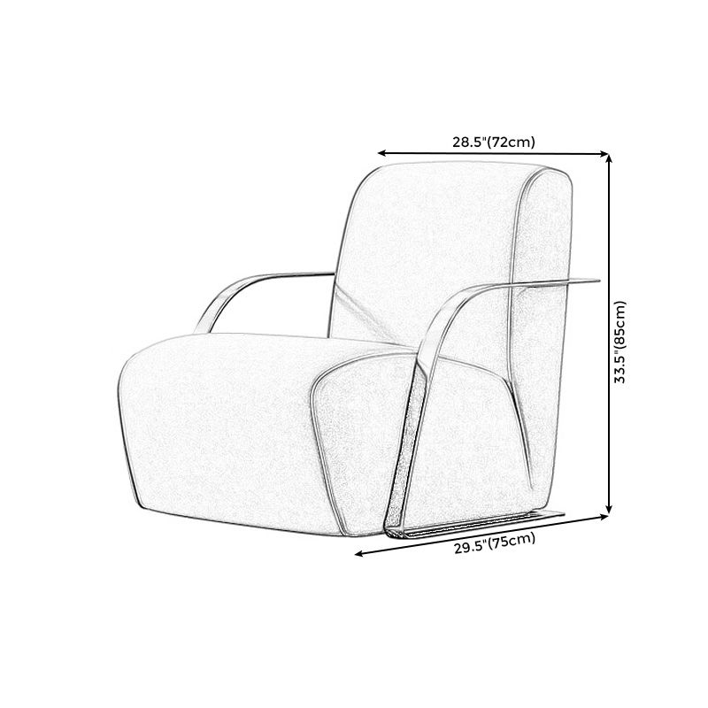 Tight Back Square Arms with Fabric Seat Arms Included Solid Color Arm Chair
