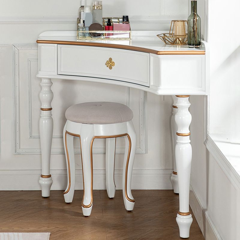 Two Piece Victorian Vanity Set One Drawer Wood Dressing Table