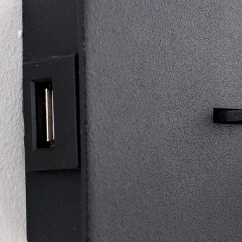 Modern Creative LED Wall Sconce Iron Rectangular Reading Wall Lamp with Aluminium Shade