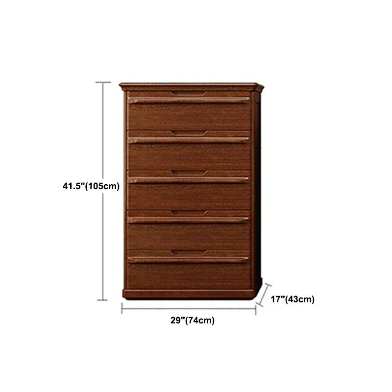 16.9" W Vertical Lingerie Chest Bedroom Solid Wood Storage Chest with Drawers