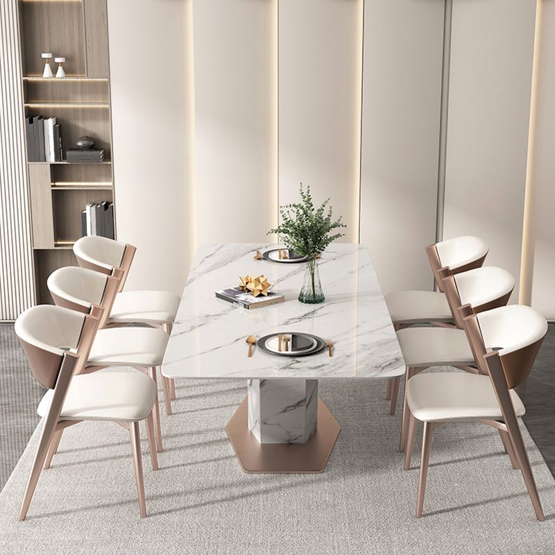 Modern Side Chair Metal Open Back Dining Room Chair for Brasserie