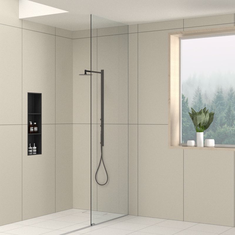 Glass Shower Door Simple One-line Transparent Shower Bath Door