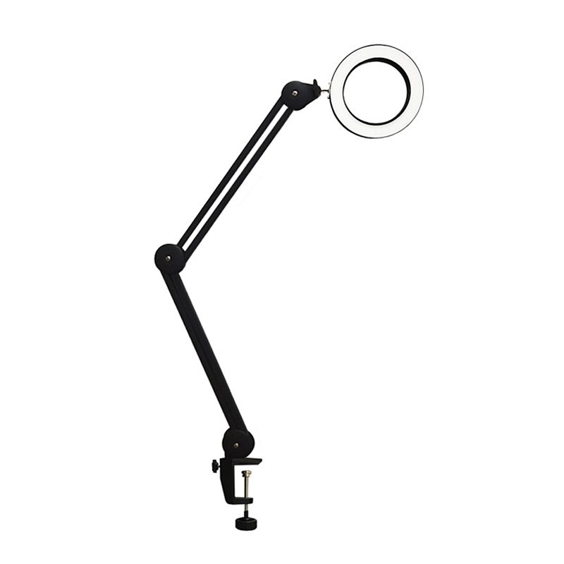 Circle Night Table Lamp Modern Style Metal One Light Nightstand Lamp