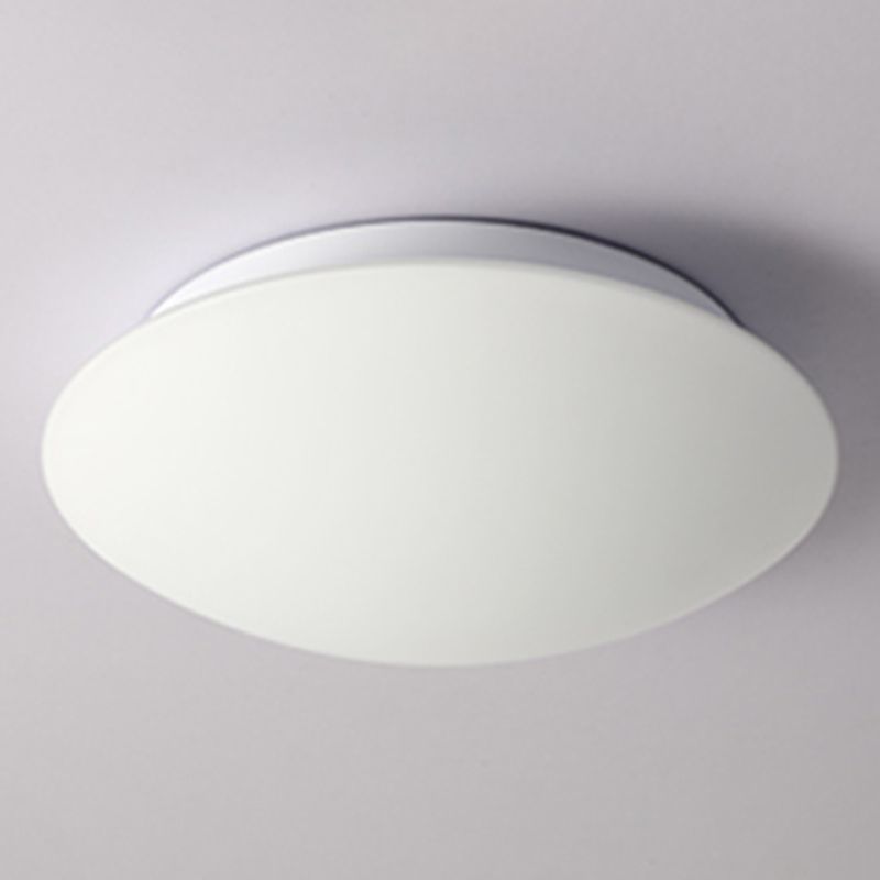 Round Shape Ceiling Lamp Modern Simple Style Iron 1 Light Flush Mount with Glass Lampshade for Aisle