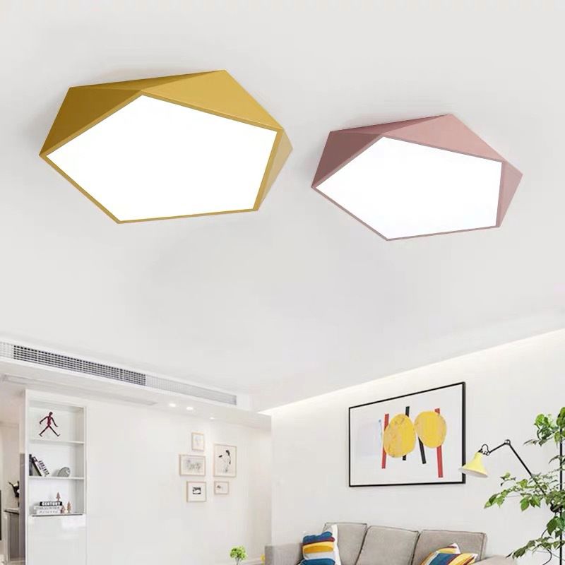 Metalen Geometrische Flush Mount Licht Moderne Stijl 1 Hoofd Flush Mount Led Lampen