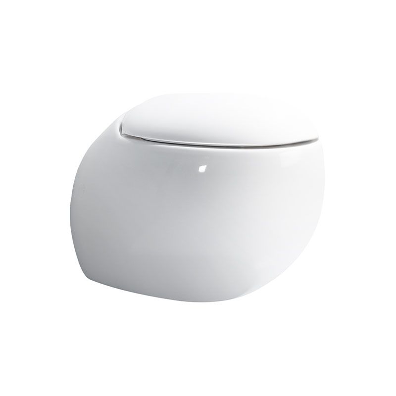 Modern Wall Mount Toilet Gravity Toilet Bowl with Slow Close Seat for Washroom