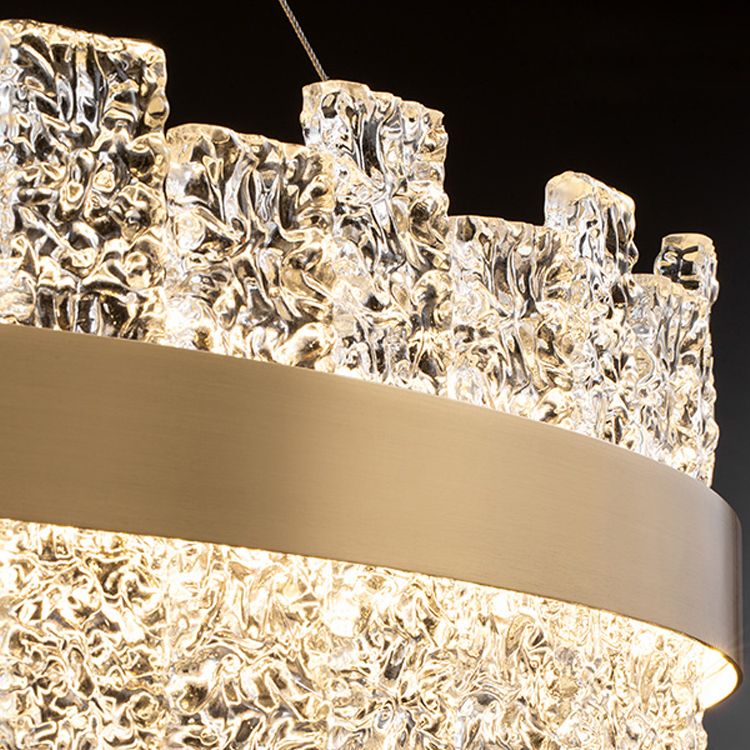 Lichte luxe stijl kroonluchter verlichtingsarmaturen cirkelvormige kristal LED -plafond kroonluchter