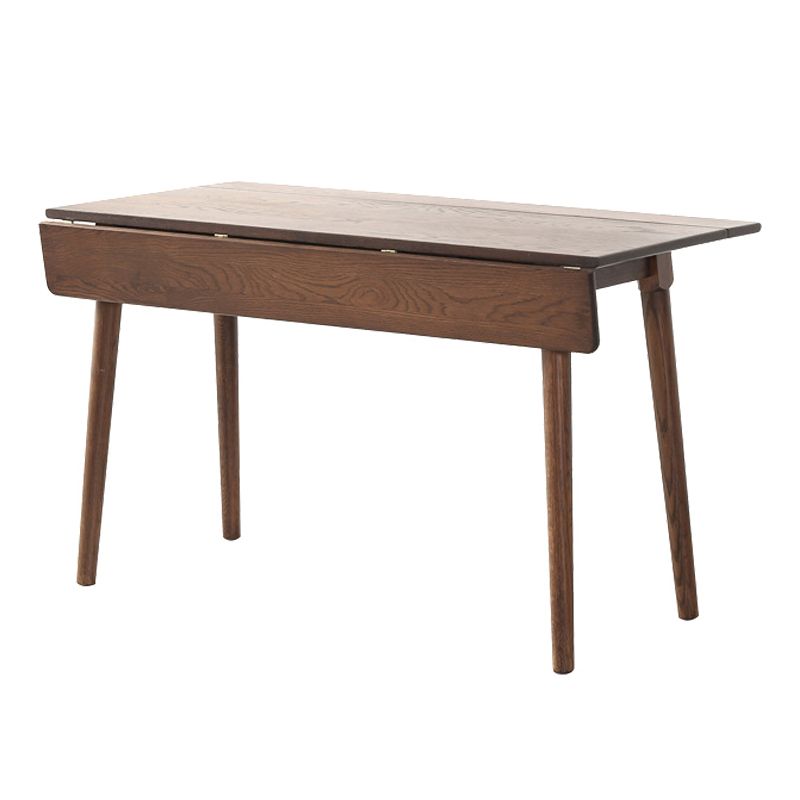 Rectangle White Oak Solid Wood Table Foldable Dining Table with 4 Legs for Restaurant