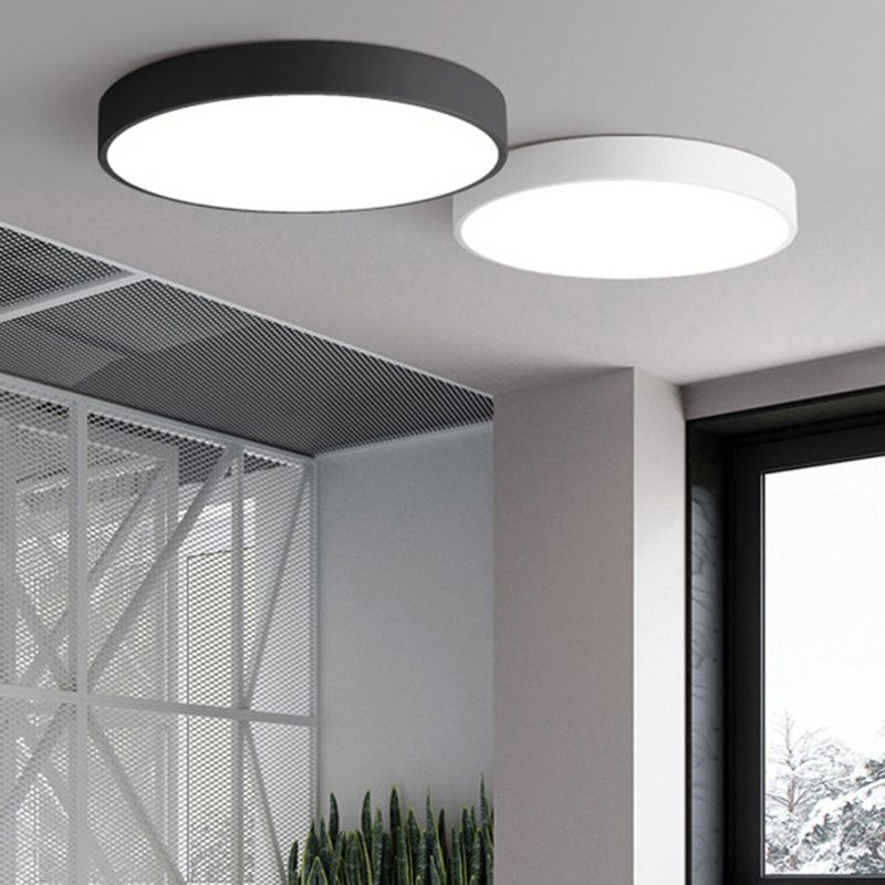 Lámparas de techo de montaje empotrado de estilo minimalista moderno, lámpara de techo empotrada de acrílico de 1 luz para sala de estar