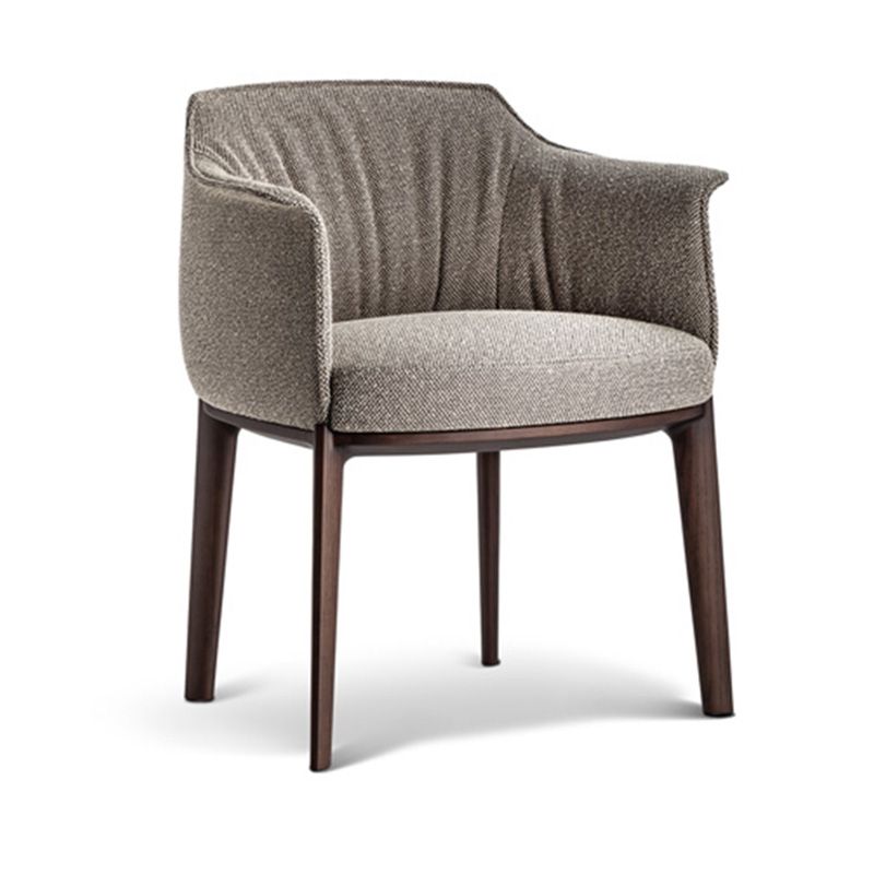 Mid-Century Modern Arm Chair Living Room Arms Included Basic Four Leg Armchair
