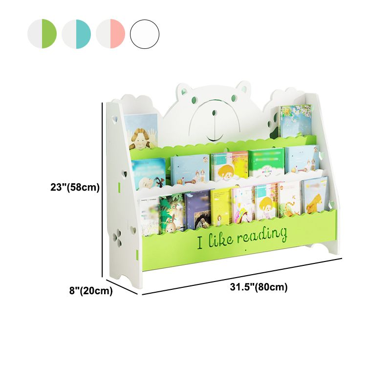 Ladder Closed Back Bookshelf Solid and Manufactured Wood Bookshelf for Home