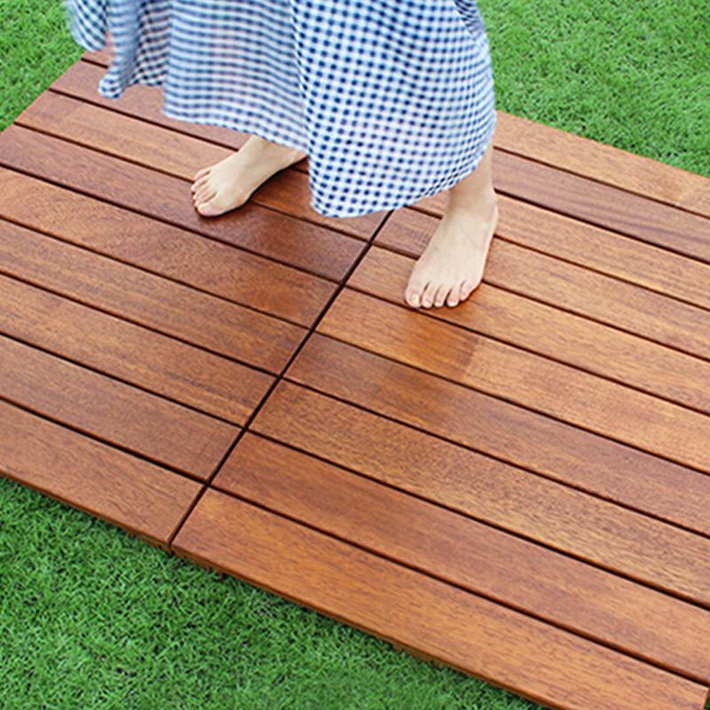 Basic Wood Tile Set Composite Interlocking Patio Flooring Tiles