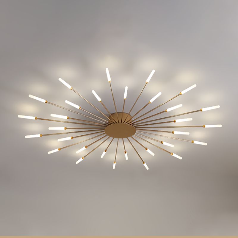 Fuochi d'artificio moderno a soffitto a led leggero tonalità acrilica a filo per il salotto